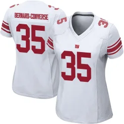Women's Jarrick Bernard-Converse New York Giants No.35 Game Jersey - White
