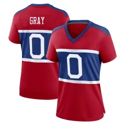Women's Jarrod Gray New York Giants No.0 Game Century Alternate Jersey - Red