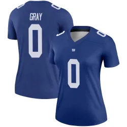 Women's Jarrod Gray New York Giants No.0 Legend Jersey - Royal