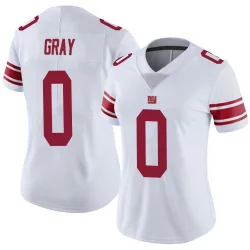 Women's Jarrod Gray New York Giants No.0 Limited Vapor Untouchable Jersey - White