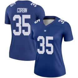 Women's Jashaun Corbin New York Giants No.35 Legend Jersey - Royal