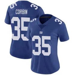 Women's Jashaun Corbin New York Giants No.35 Limited Team Color Vapor Untouchable Jersey - Royal