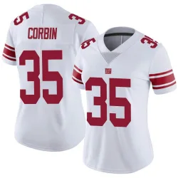 Women's Jashaun Corbin New York Giants No.35 Limited Vapor Untouchable Jersey - White