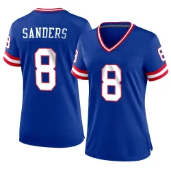 Women's Jason Sanders New York Giants No.8 Game Classic Jersey - Royal