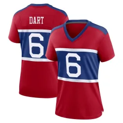 Women's Jaxson Dart New York Giants No.6 Game Century Alternate Jersey - Red