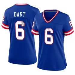 Women's Jaxson Dart New York Giants No.6 Game Classic Jersey - Royal