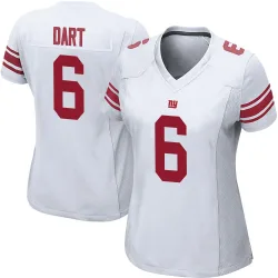 Women's Jaxson Dart New York Giants No.6 Game Jersey - White
