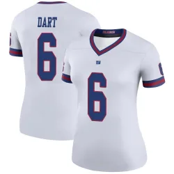 Women's Jaxson Dart New York Giants No.6 Legend Color Rush Jersey - White