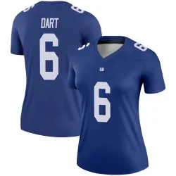 Women's Jaxson Dart New York Giants No.6 Legend Jersey - Royal