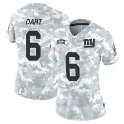 Women's Jaxson Dart New York Giants No.6 Limited 2024 Salute to Service Jersey - Arctic Camo