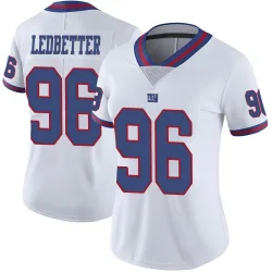 Women's Jeremiah Ledbetter New York Giants No.96 Limited Color Rush Jersey - White
