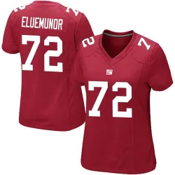 Women's Jermaine Eluemunor New York Giants No.72 Game Alternate Jersey - Red