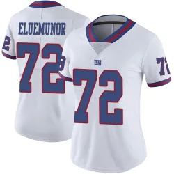 Women's Jermaine Eluemunor New York Giants No.72 Limited Color Rush Jersey - White