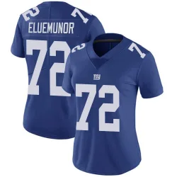Women's Jermaine Eluemunor New York Giants No.72 Limited Team Color Vapor Untouchable Jersey - Royal