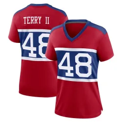 Women's Jermaine Terry II New York Giants No.48 Game Century Alternate Jersey - Red