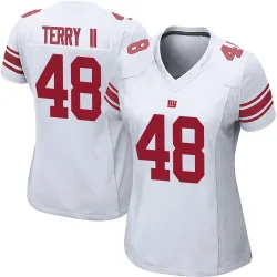Women's Jermaine Terry II New York Giants No.48 Game Jersey - White