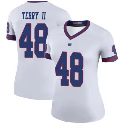 Women's Jermaine Terry II New York Giants No.48 Legend Color Rush Jersey - White