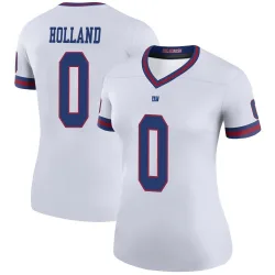 Women's Jevon Holland New York Giants No.0 Legend Color Rush Jersey - White