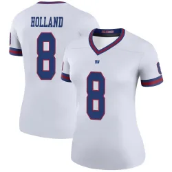Women's Jevon Holland New York Giants No.8 Legend Color Rush Jersey - White