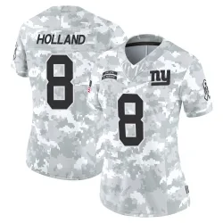 Women's Jevon Holland New York Giants No.8 Limited 2024 Salute to Service Jersey - Arctic Camo