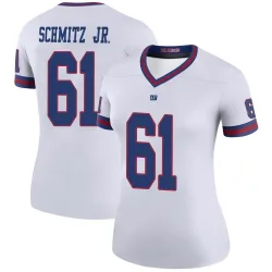 Women's John Michael Schmitz Jr. New York Giants No.61 Legend Color Rush Jersey - White