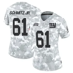 Women's John Michael Schmitz Jr. New York Giants No.61 Limited 2024 Salute to Service Jersey - Arctic Camo
