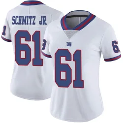 Women's John Michael Schmitz Jr. New York Giants No.61 Limited Color Rush Jersey - White