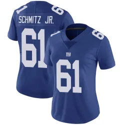 Women's John Michael Schmitz Jr. New York Giants No.61 Limited Team Color Vapor Untouchable Jersey - Royal