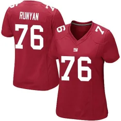 Women's Jon Runyan New York Giants No.76 Game Alternate Jersey - Red