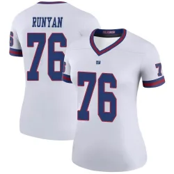 Women's Jon Runyan New York Giants No.76 Legend Color Rush Jersey - White