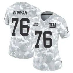 Women's Jon Runyan New York Giants No.76 Limited 2024 Salute to Service Jersey - Arctic Camo