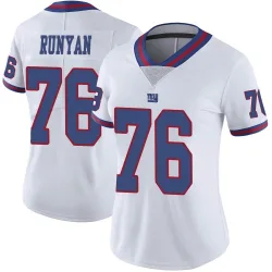 Women's Jon Runyan New York Giants No.76 Limited Color Rush Jersey - White