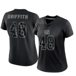 Women's Jonas Griffith New York Giants No.48 Limited Reflective Jersey - Black