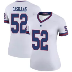 Women's Jonathan Casillas New York Giants No.52 Legend Color Rush Jersey - White