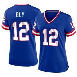 Women's Jordan Bly New York Giants No.12 Game Classic Jersey - Royal
