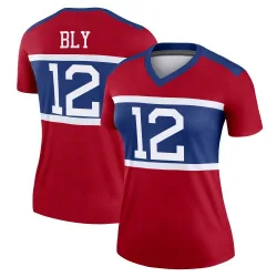 Women's Jordan Bly New York Giants No.12 Legend Century Alternate Jersey - Red