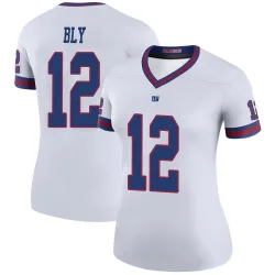 Women's Jordan Bly New York Giants No.12 Legend Color Rush Jersey - White