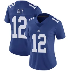 Women's Jordan Bly New York Giants No.12 Limited Team Color Vapor Untouchable Jersey - Royal
