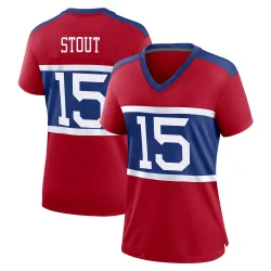 Women's Jordan Stout New York Giants No.15 Game Century Alternate Jersey - Red