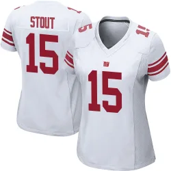 Women's Jordan Stout New York Giants No.15 Game Jersey - White
