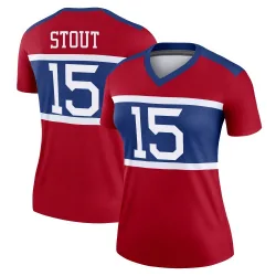 Women's Jordan Stout New York Giants No.15 Legend Century Alternate Jersey - Red