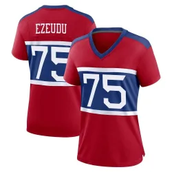 Women's Joshua Ezeudu New York Giants No.75 Game Century Alternate Jersey - Red