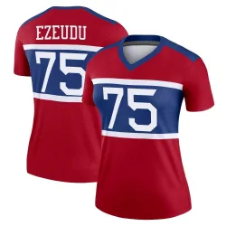 Women's Joshua Ezeudu New York Giants No.75 Legend Century Alternate Jersey - Red