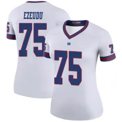 Women's Joshua Ezeudu New York Giants No.75 Legend Color Rush Jersey - White