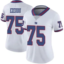 Women's Joshua Ezeudu New York Giants No.75 Limited Color Rush Jersey - White