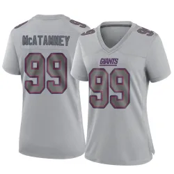 Women's Jude McAtamney New York Giants No.99 Game Atmosphere Fashion Jersey - Gray