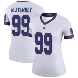 Women's Jude McAtamney New York Giants No.99 Legend Color Rush Jersey - White