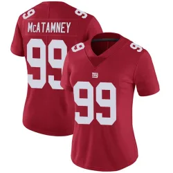 Women's Jude McAtamney New York Giants No.99 Limited Alternate Vapor Untouchable Jersey - Red
