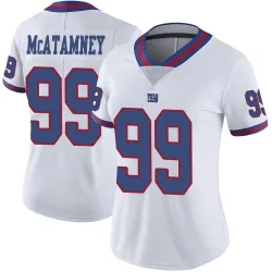 Women's Jude McAtamney New York Giants No.99 Limited Color Rush Jersey - White