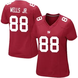 Women's Juice Wells Jr. New York Giants No.88 Game Alternate Jersey - Red